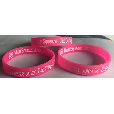 American style club customized silicone bracelet with silk-screened imprint on 2 sides