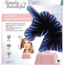 Vivitar® LED Infinity Pink Unicorn Shaped Vanity Mirror