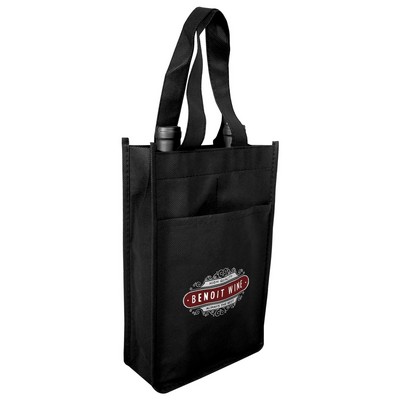 Bouquet Non-Woven Wine Bag (2 Color Imprint)