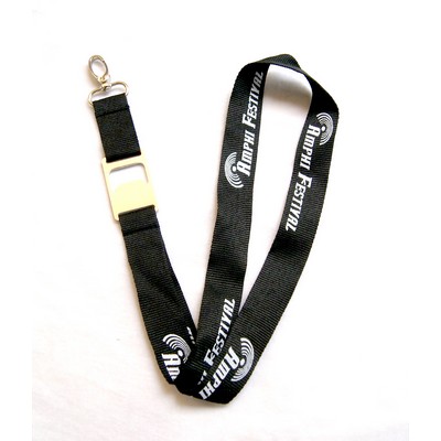 Polyester Lanyard w/Bottle Opener Attached