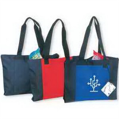 Q-Tees® Economical Polyester Zipper Bag