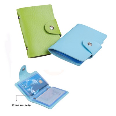 Promotional PU Card Holder with 12 slots