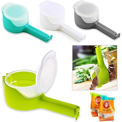 Food Storage Sealing Clips with Pour Spouts, Kitchen Chip Bag Clips, Plastic Cap Sealer Clips,