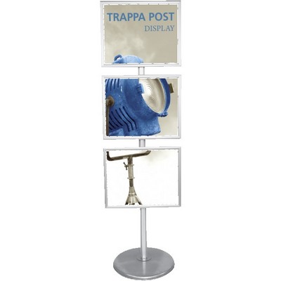 Trappa Post Stand w/ 2 Straight 24" x 30" Snap Edge Frames