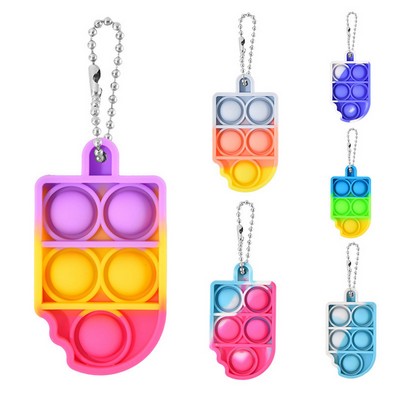 Ice Cream Keychain Push Bubble Fidget Toy