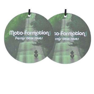 3.75" Die Cut Shape Custom Full Color Printed Air Freshener/Air Deodorizer w/Cologne Scent