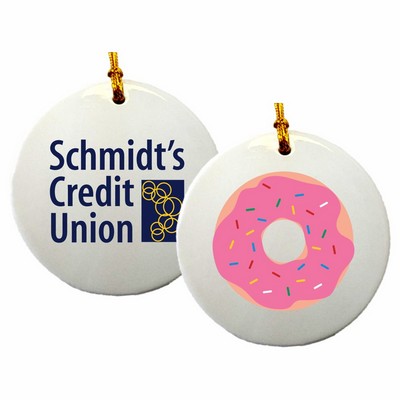 3" Ceramic Ornament - Round