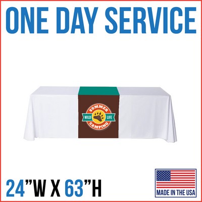 Rush 1 Day Service | 24"W x 63"L Table Runner - Made in the USA