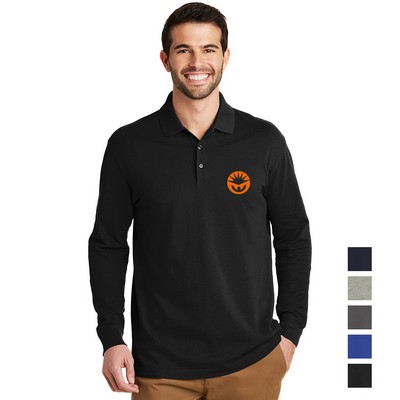 Port Authority® EZCotton® Long Sleeve Polo