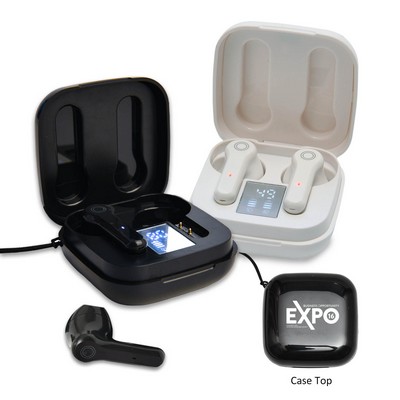 Big Screen Display TWS Touch Sensor Earbuds w/Charging Case