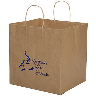 Brown Kraft Wide Gusset Paper Bag 12" x 12"