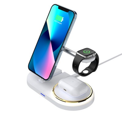 15w Collapsible QI Wireless Charger with LED Light