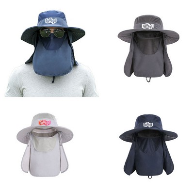 Face mask Outdoor Ventilated Wide Brim Hat