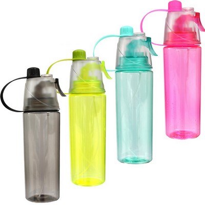 20 Oz. Plastic Drink Spray Sport Water Bottle