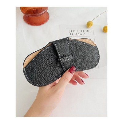 Leather Glasses Case Holder Portable Slim Sunglasses Pouch Soft Eyeglasses Bag Eyewear Sleeve