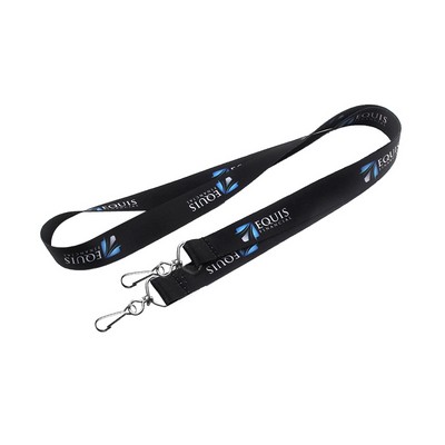 1/2"Double ended Full Color Lanyards with J-hook clip