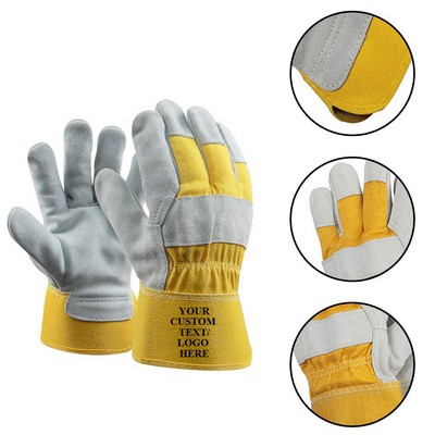 Promo Leather Palm Multi-Size Work Glove-Yellow