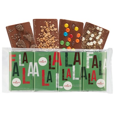 1 Oz. Belgian Chocolate Bar Gift Set - Set of 4 w/ Assorted Toppings