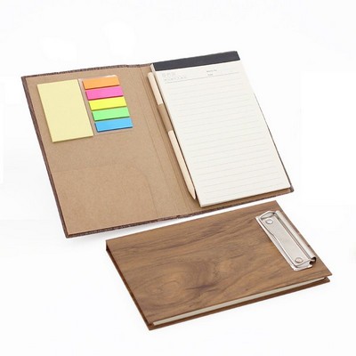 Tree Bark Notebook with Memo Pad Pencil and Clip