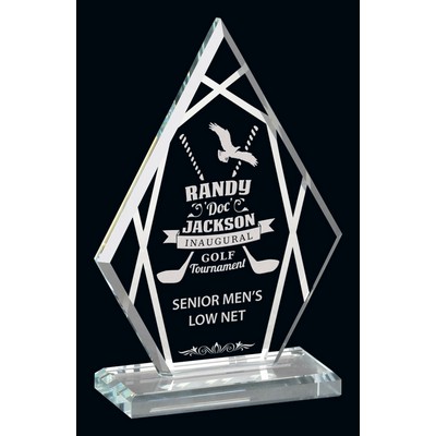 Argentina Clear Glass With Mirror Accents, Award Trophy, x7