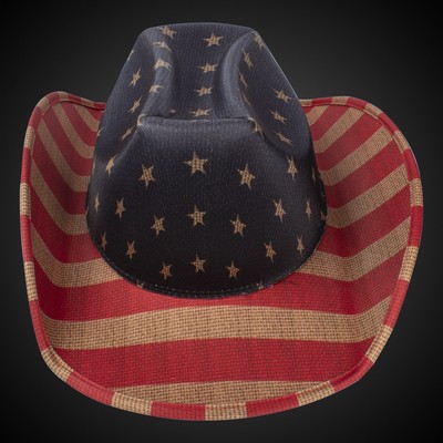 Vintage Patriotic Cowboy Hat(Blank)