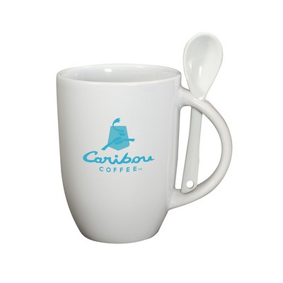 12 oz. Dapper Ceramic Mug with Spoon