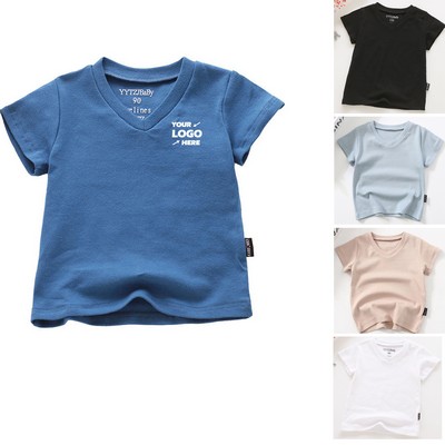 Boys Short Sleeve V-Neck Tee T-Shirt