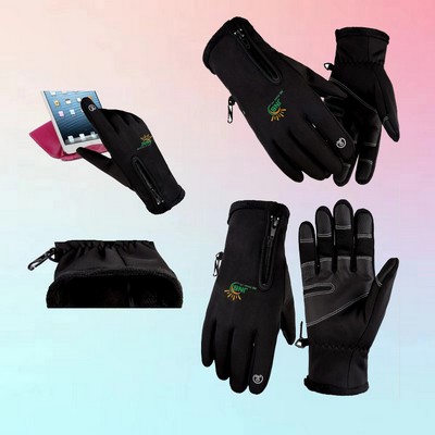 Winter Fleece Gloves with Touch Screen Compatibility