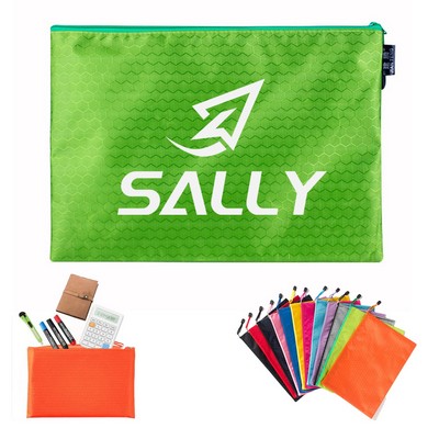 Waterproof Pvc Canvas Zipper File Storage Bags