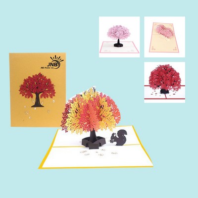 3D Cherry Tree Greeting Popup Cards