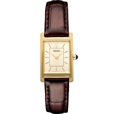 Seiko Ladies' Watch with Brown Leather Strap