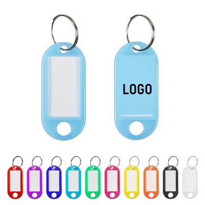 Plastic Key Tag With Key Ring