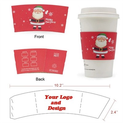 Full Color Customized Paper Coffee Cup Sleeves