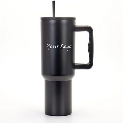 40 Oz Tumbler With Handle And Straw Lid