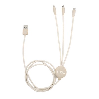 Wheat Straw 3 in 1 Charging Cable