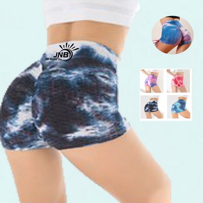 Yoga Shorts Workout High Waist Cross Over Athletic Leggings