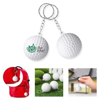 Golf Ball Stress Reliever Keychain