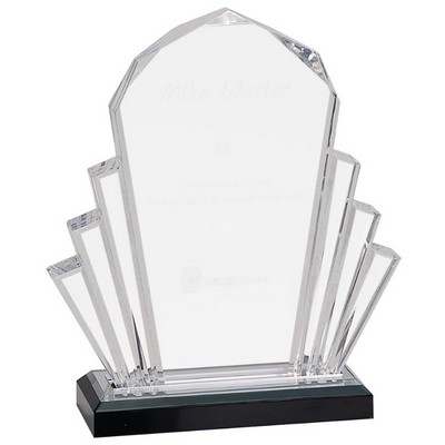 Silver Faceted Impress Acrylic Award 9"