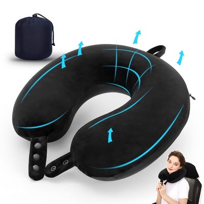 Promotional Detachable Memory Foam U Shape Neck Pillow with Storage Case