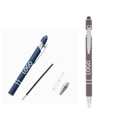 Multifunction Soft-Touch Metal Stylus Pen