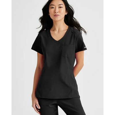 Barco® Skechers™ Women's Single Pocket V-Neck Tuck In Scrub Top