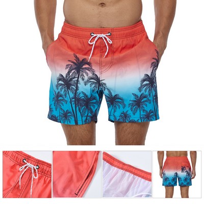 Beach Shorts With Side Pockets and Back Pocket