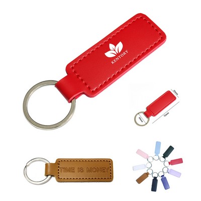 Heavy Duty PU Leather Car Keychain