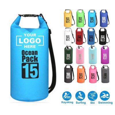 Custom Roll Compression Waterproof Dry Bag 15L