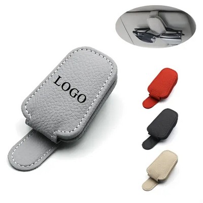 Magnetic Leather Sunglasses Holder for Car