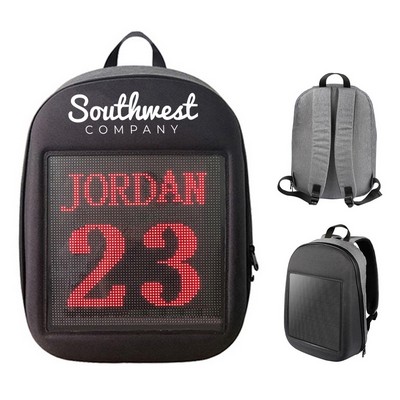 Led Display Screen Dynamic Smart Backpack