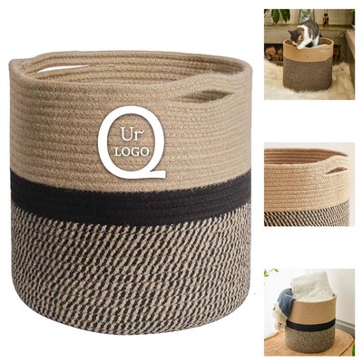 Hemp Rope Storage Basket