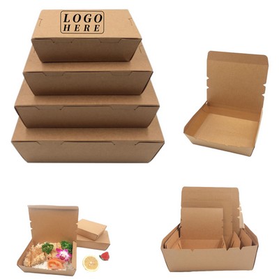 Disposable Kraft Paper Food Take Out Boxes