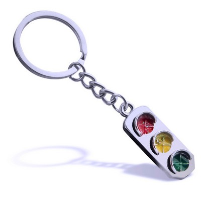 Zinc Alloy Traffic Light Keychain