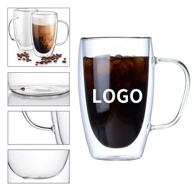 16oz Double Wall Insulated Glass Espresso Cup